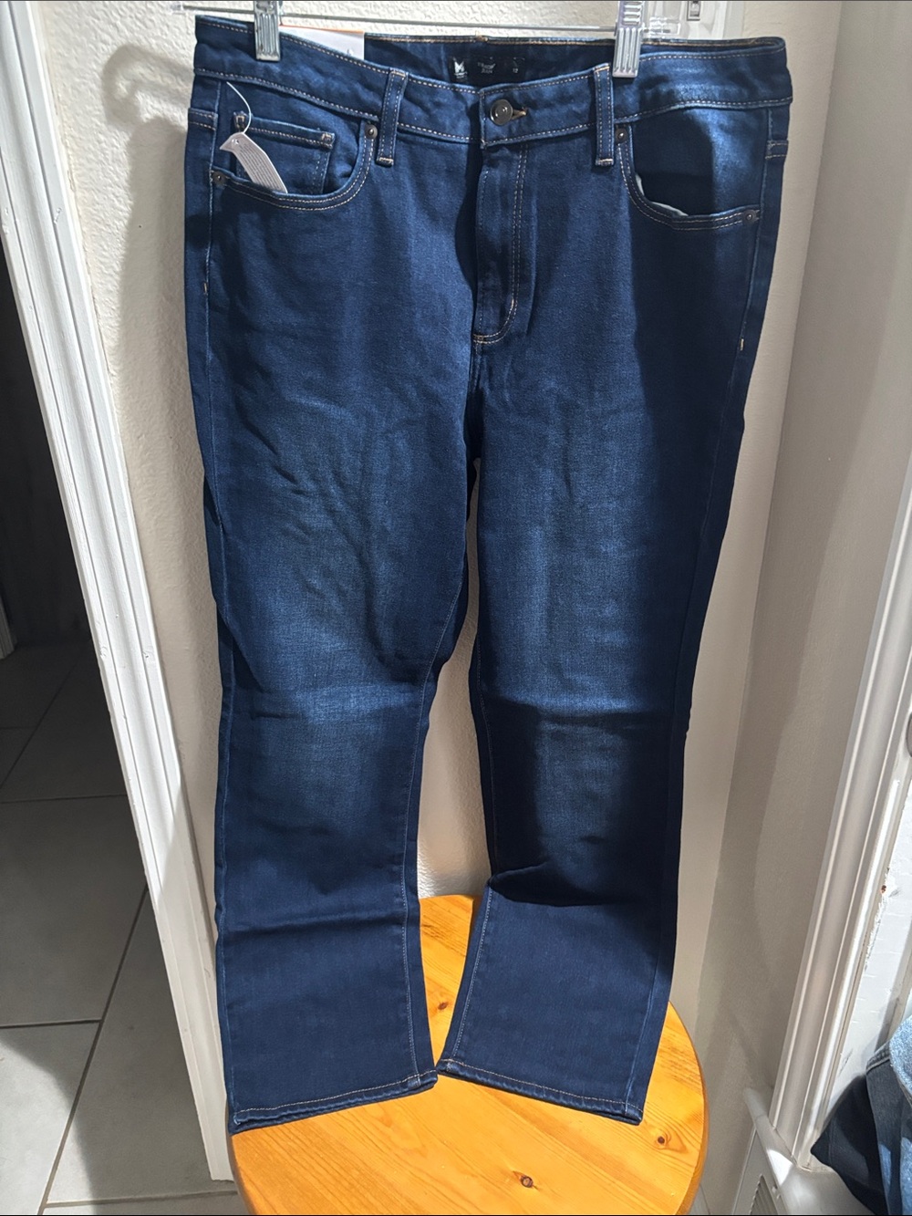 Members Mark Women Dark Blue Straight Jeans 12 NWT